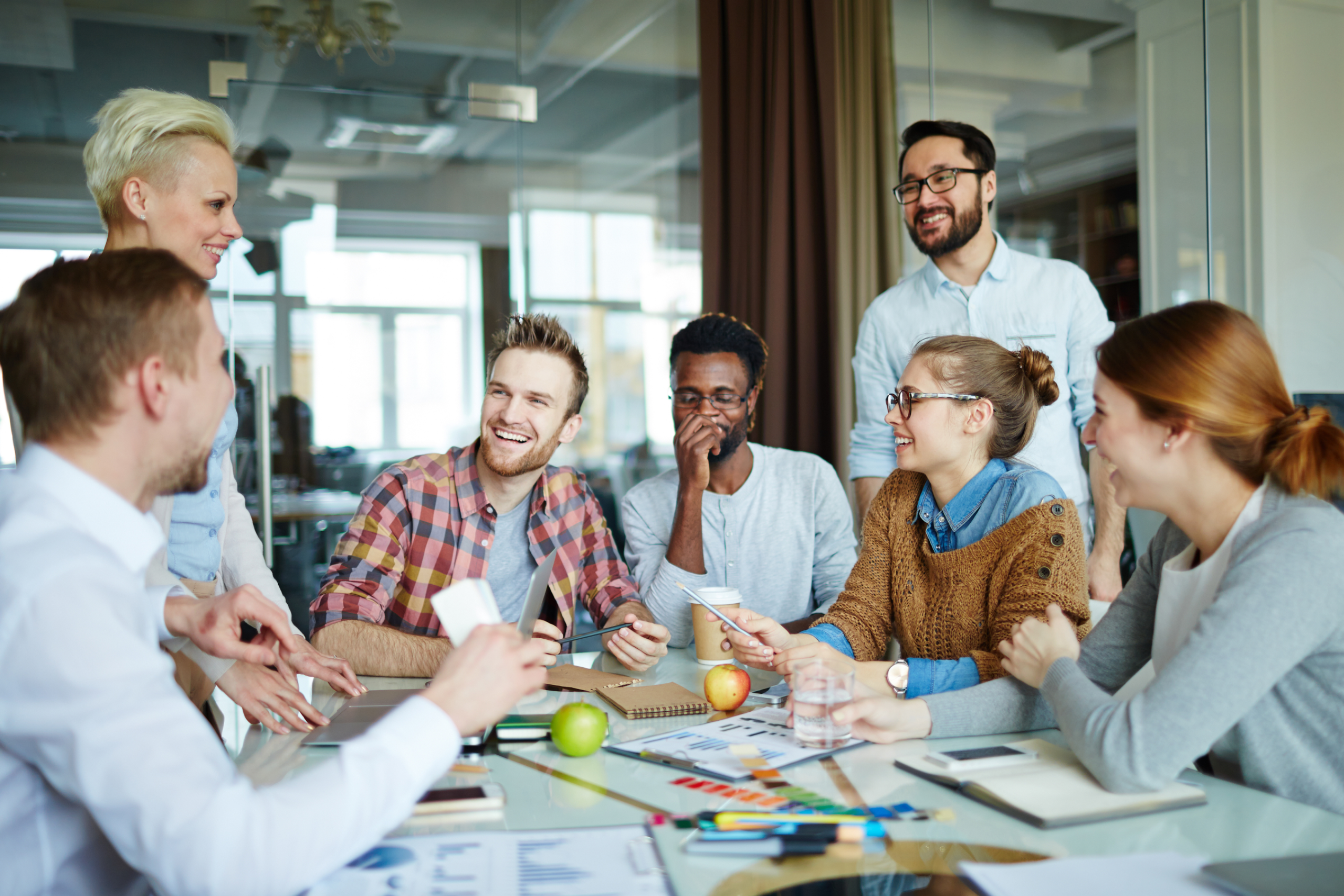 workplace wellbeing team meeting