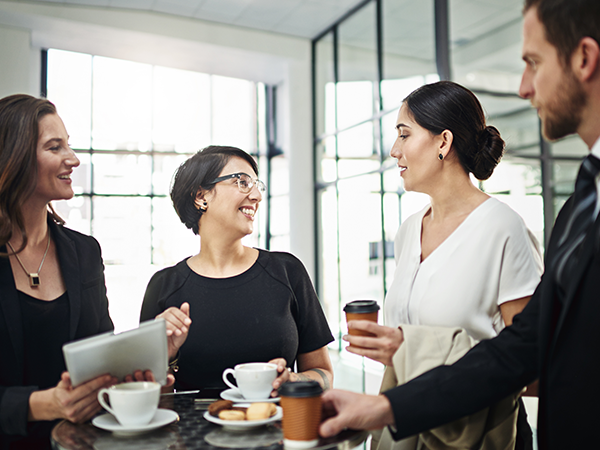 Group of colleagues taking a coffee break